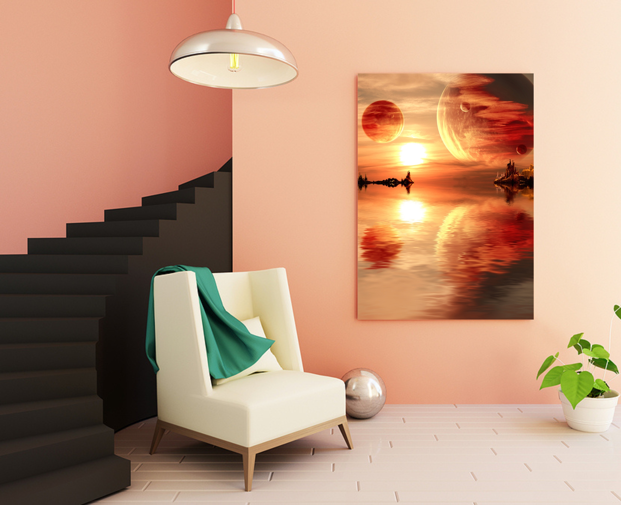 cuadro en la sala de estar en alta calidad de fotografía de la naturaleza a color grande para decoración impresión chromaluxe, impresión creativa estudio